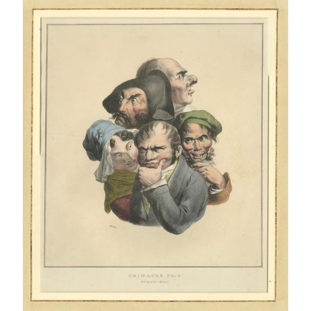 Grimaces Pl. 4 – Male & Female Expressions, Boilly, c.1823 : This mixed-gender composition brings together a variety of...