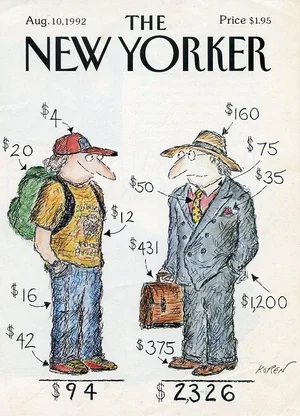 1992 New Yorker Magazine Cover, August 10 (Ed Koren), Original Vintage Cover, Business, Fashion