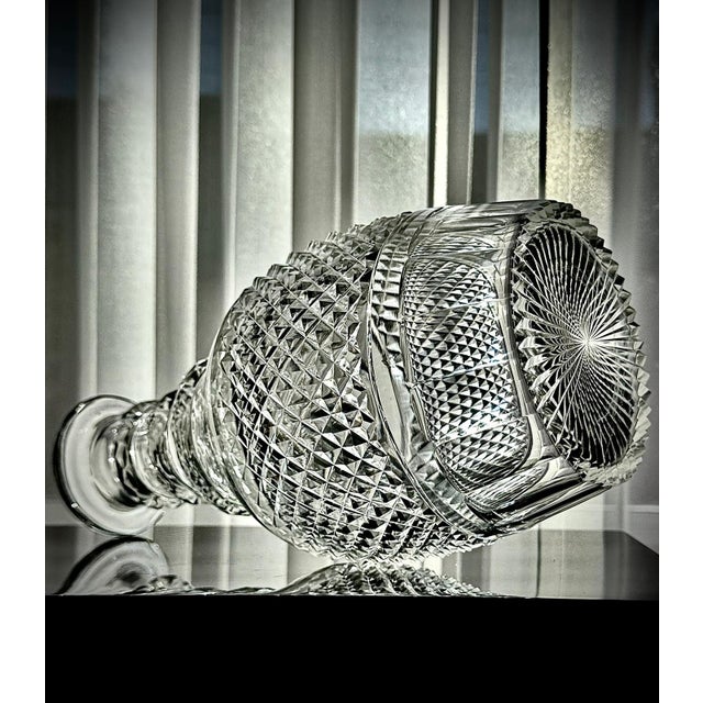 Vintage French Cut Crystal Magnum Decanter, 1930 For Sale - Image 14 of 18