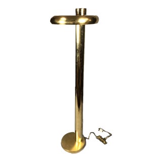 1970s Pierre Cardin Style Modernist Brass Floor Lamp For Sale
