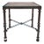 Vintage Giacometti Style Wrought Iron Side Table With Thick Glass Top For Sale