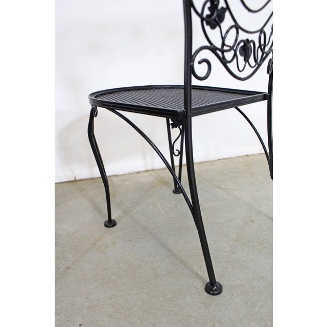 Vintage Meadowcraft Dogwood Wrought Iron Patio Dining Side Chairs Set Of 4 Chairish