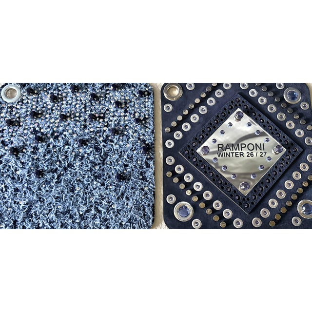 Italian Italian Studded Fabric Swatch No 14 For Sale - Image 3 of 5
