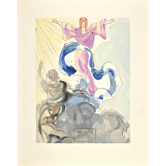 Modern Salvador Dali, The Song of the Wise Spirits, Woodcut, 1963 For Sale - Image 3 of 3