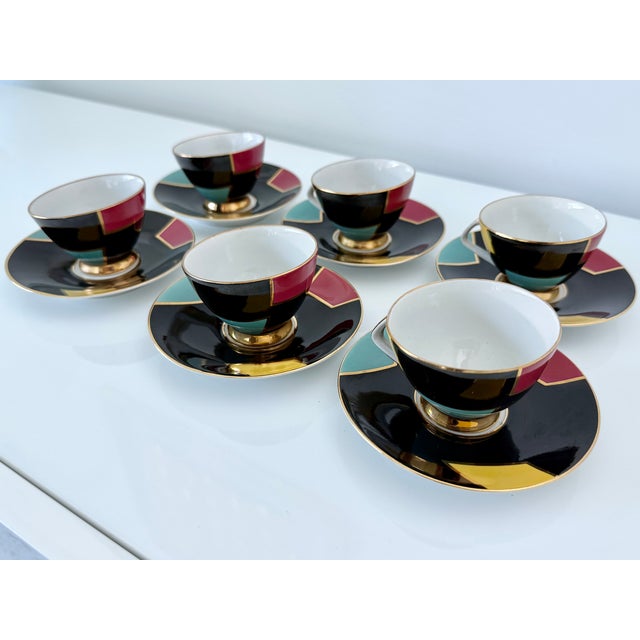 1960s 1960s Avant-Garde Espresso Coffee Set From 60's for 6 People - Set of 12 For Sale - Image 5 of 12