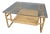 Mid-Century Iron, Pencil Reed and Glass Coffee Table For Sale