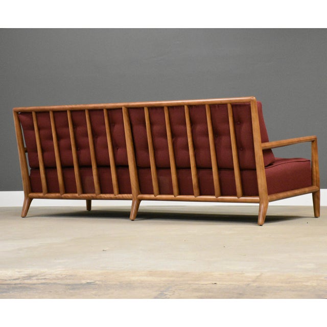 Mid-Century Modern 1950s Refinished t.h. Robsjohn Gibbings for Widdicomb Sofa For Sale - Image 3 of 12