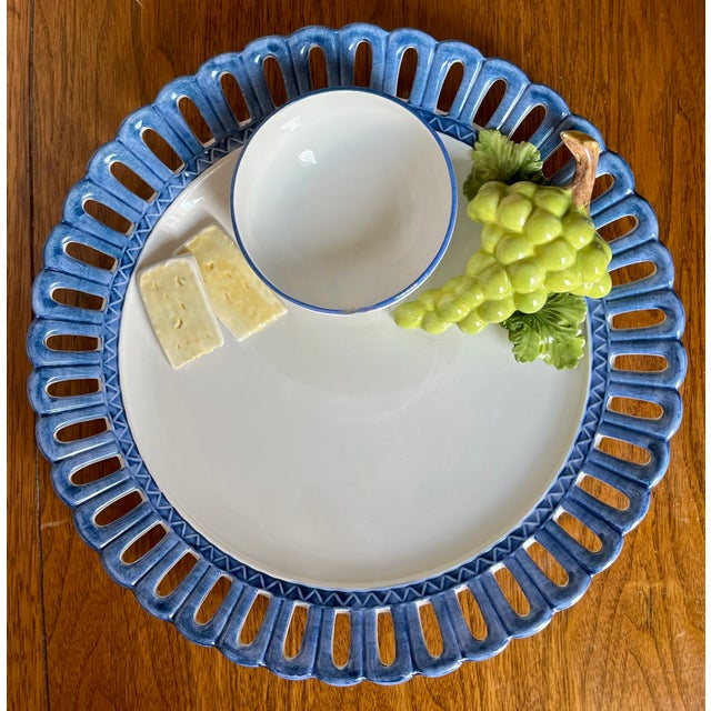 Chip & Dip Serving Platter-the Mane Lion-Italy For Sale - Image 9 of 9