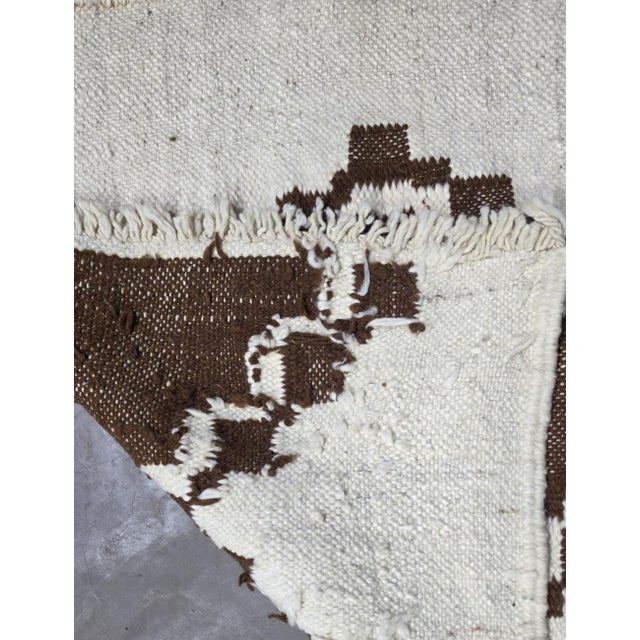Contemporary Handwoven Berber Flatwoven Runner Rug - 9.4 X 3 Ft For Sale - Image 3 of 6