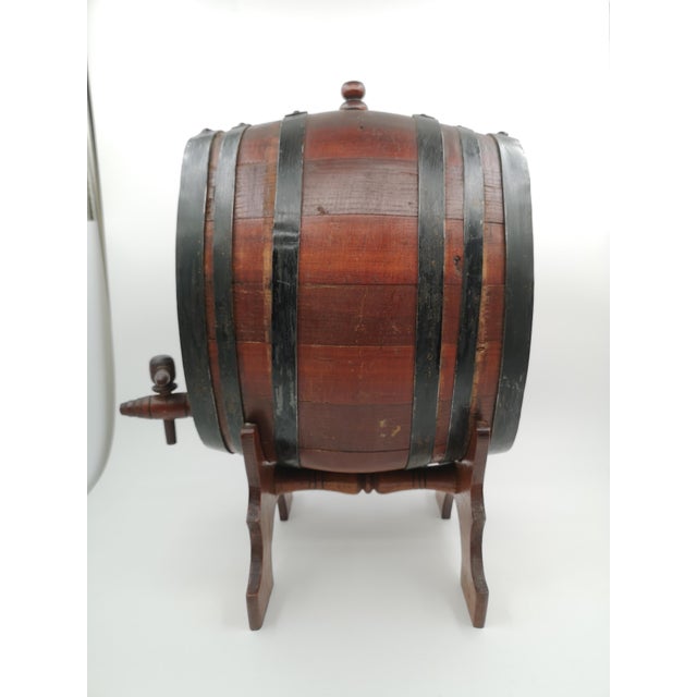 Vintage Wooden Wine Barrels, Set of 2 For Sale - Image 4 of 16