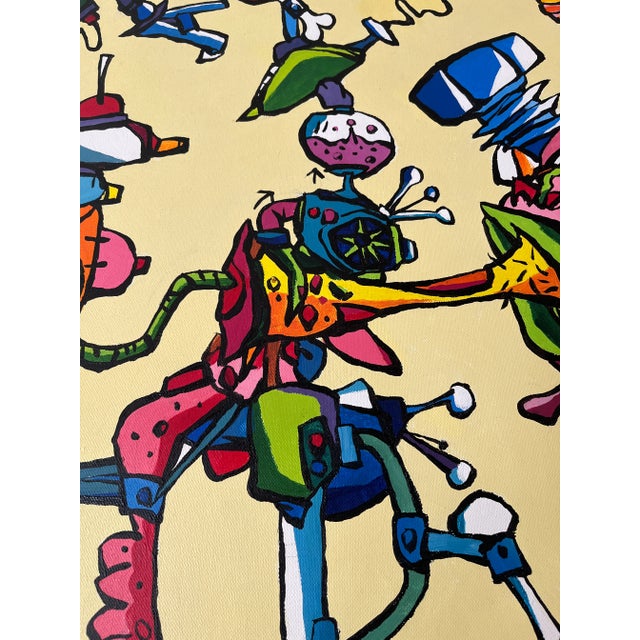 2000 - 2009 2006 "Transformation" Graffiti Pop Art Canvas by Ferenc Balint For Sale - Image 5 of 11