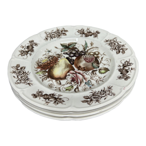 Vintage Johnson Brothers Windsor Ware “Windsor Fruit” 8” Plates-Set of 4