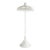 Antique Victorian White Painted Wicker Floor Lamp With Shade For Sale