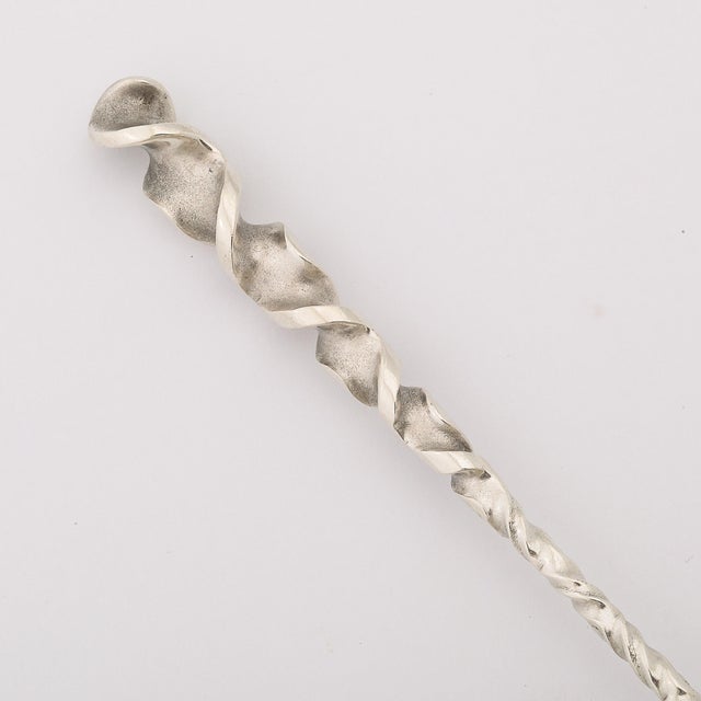 Arts & Crafts Sterling Silver & Gold Washed Twist Fork by Whiting Manufacturing For Sale In New York - Image 6 of 10