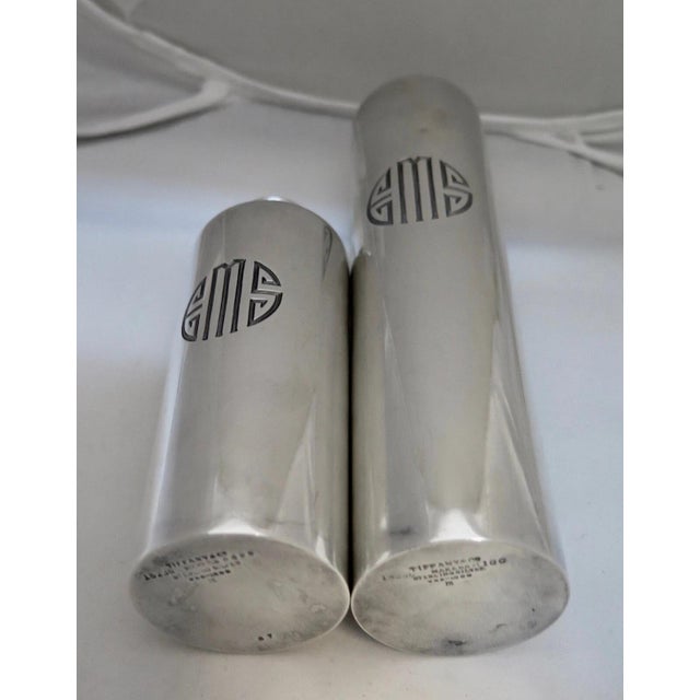 Metal Vintage Tiffany & Co. Art Deco Period Sterling Silver Cologne Bottles - A Pair For Sale - Image 7 of 7