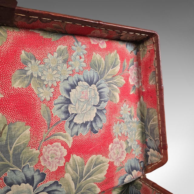 Antique Casablanca Travel Trunk, African, Leather, Portmanteau Case, Edwardian For Sale - Image 10 of 12