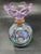 Illusions 24% Lead Crystal Empty Floral Perfume Bottle with Flower Stopper