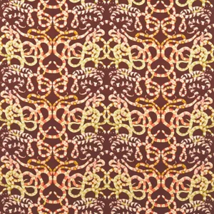 Harlequin Serpenti Velvet Fabric in Brazilian Rosewood/Grounded/Amber Light