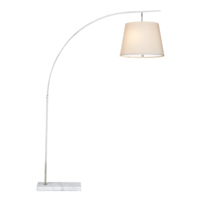 Currey & Company Cloister Nickel Floor Lamp For Sale