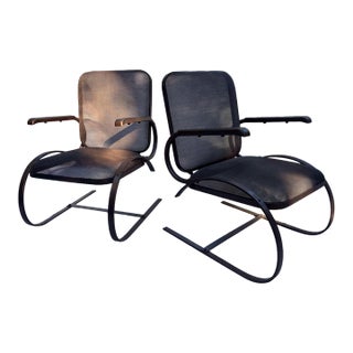 Mid Century Cantilever Rockers, a Pair- Restored For Sale