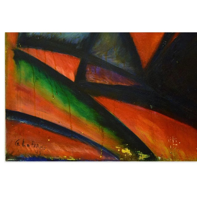 The Last Ride is an original oil painting on canvas, realized in 1999 by the Italian artist Giorgio Lo Fermo. Hand-signed...