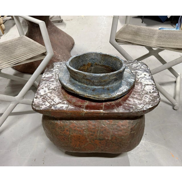 Bill Anson Copper Clad and Pottery Planter, Attributed For Sale In Palm Springs - Image 6 of 12