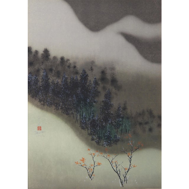 David Lee, Snowy Mountain, Lithograph For Sale