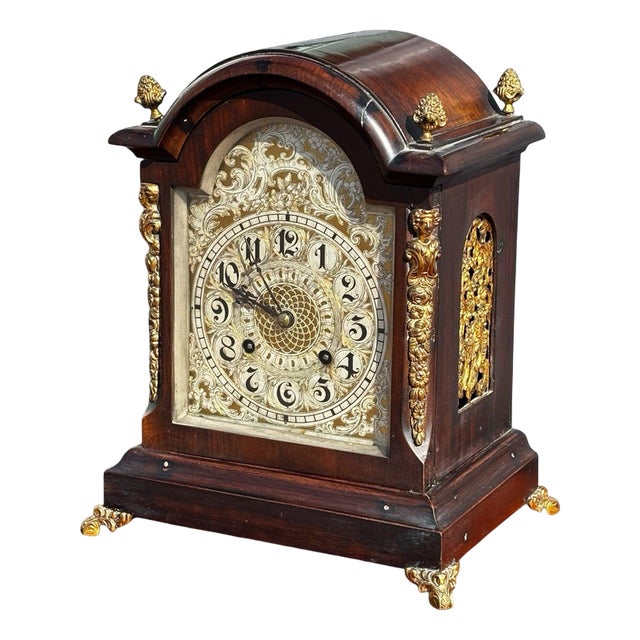 Antique Bracket Clock with Key For Sale