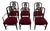 Vintage Mahogany Hepplewhite Style Set of Six Dining Chairs For Sale