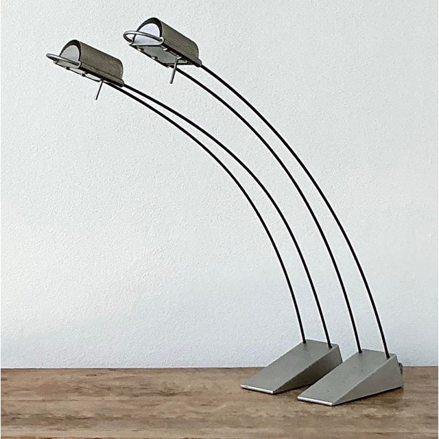 Vintage Contemporary Arc Table Lamps After Robert Sonneman For Sale - Image 11 of 11