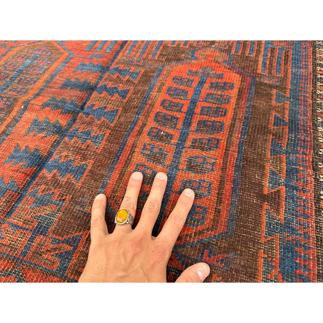 Red Antique Turkmen Kalamdani Hand-Knotted Wool Rug - 6'0" X 3'6" For Sale - Image 8 of 12