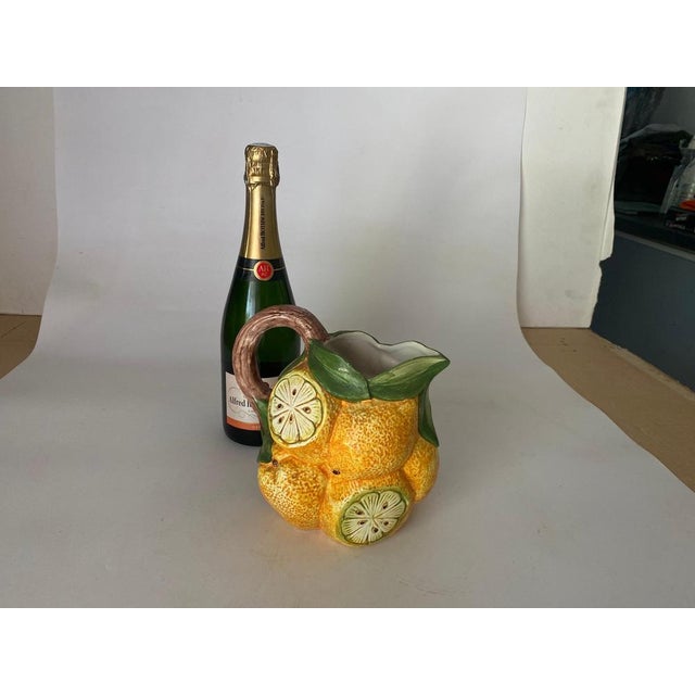 Majolica Ceramic Free Form Fruits Jug or Pitcher, 1960 For Sale - Image 13 of 14