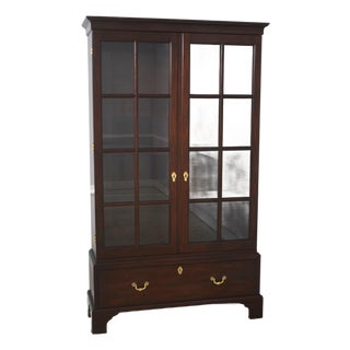 Stickley Colonial Williamsburg Mahogany 2 Door Bookcase For Sale