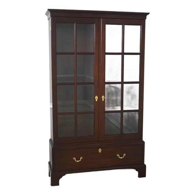 Stickley Colonial Williamsburg Mahogany 2 Door Bookcase For Sale