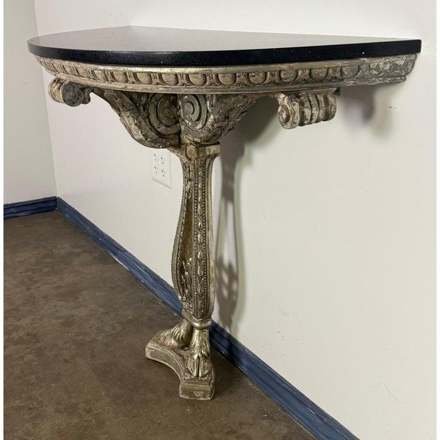 Early 20th Century Italian Neoclassical Console Table With Granite Top For Sale - Image 13 of 17
