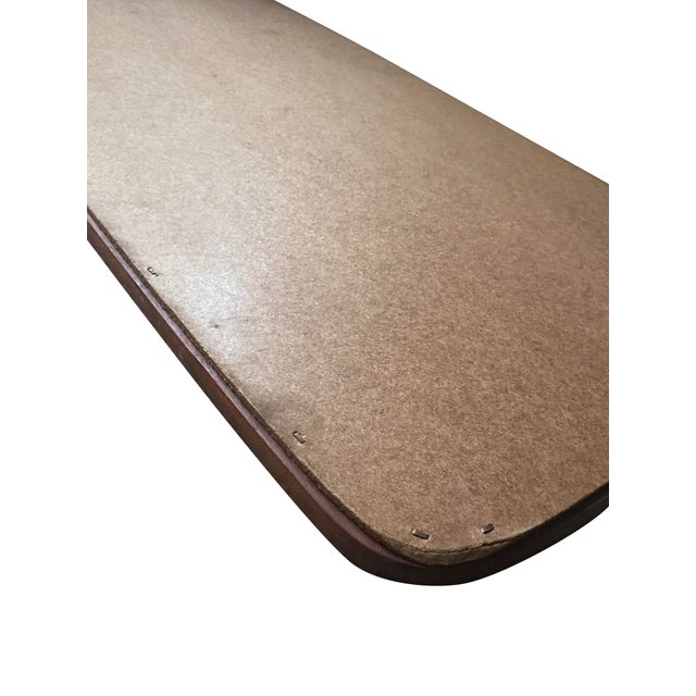 Mid-Century Modern Tapered Teak Wall Mirror, 1970s For Sale - Image 9 of 12