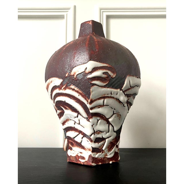 Ken Elliott Japanese Studio Ceramic Vase by Ken Matsuzaki with Original Tomobako For Sale - Image 4 of 18