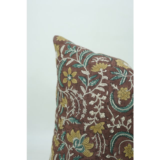 Handmade Block Print Decorative Cushion Cover 18x18 Inch - Kundanvan For Sale - Image 4 of 5