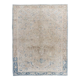 Vintage Persian Heriz Rug 9'7 X 12'4 For Sale