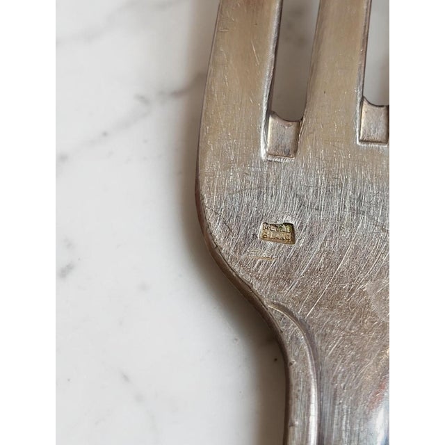 French Art Deco Silver-Plated Flatware Set, 1920s, Set of 37 For Sale - Image 6 of 7