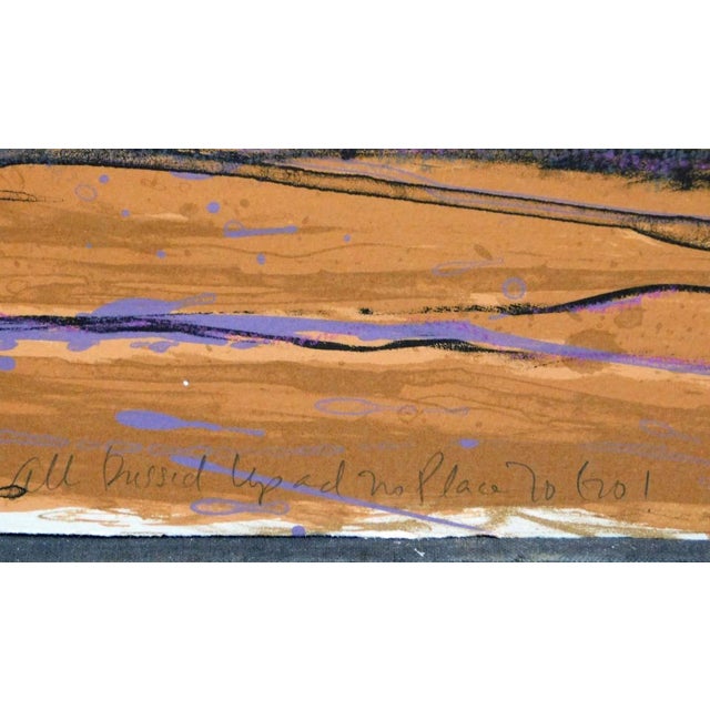 1990s Larry Fodor "All Dressed Up No Place to Go St 1" Hand Signed For Sale - Image 5 of 5