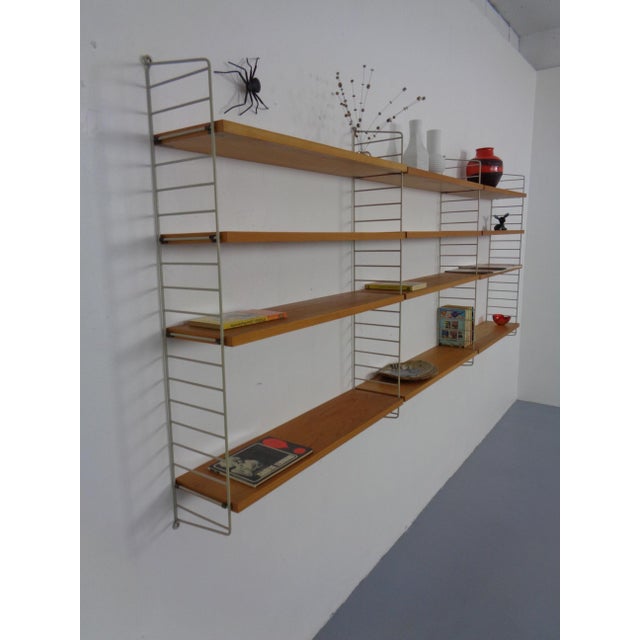 Large Swedish Wall Unit in Ash and Metal by Kajsa & Nils Nisse Strinning for String, 1950s For Sale - Image 18 of 18
