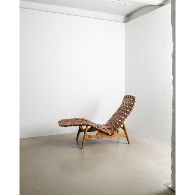 Arne Vodder Early Mid-Century Danish Wooden Chaise Lounge by Arne Vodder for Bovirke, 1950s For Sale - Image 4 of 7
