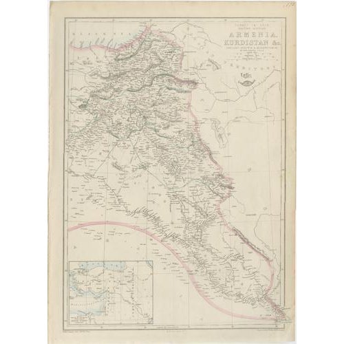 Armenia & Kurdistan Map, 1850 For Sale - Image 10 of 10