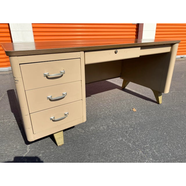 Vintage Cole Steel Metal Desk For Sale - Image 11 of 12