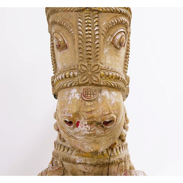 Ayyanar India Carved and Polychrome Wood Horse For Sale - Image 14 of 16