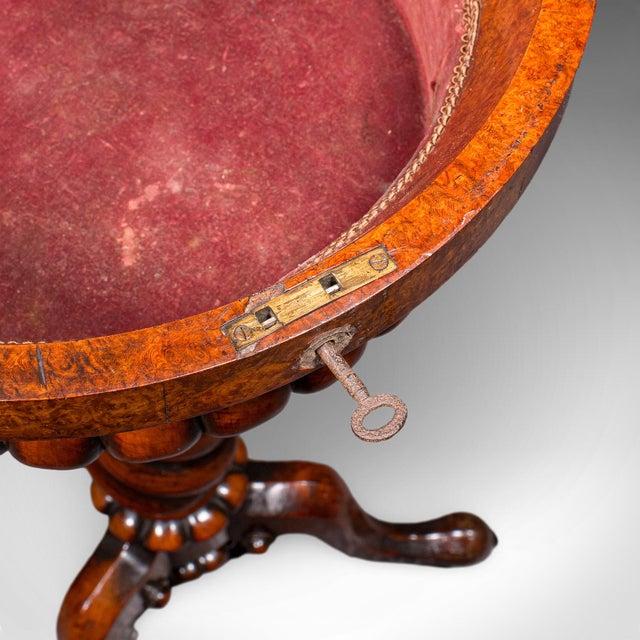 Antique Spirits Table, English, Burr Maple, Glasses Stand, Teapoy, William IV For Sale - Image 10 of 12