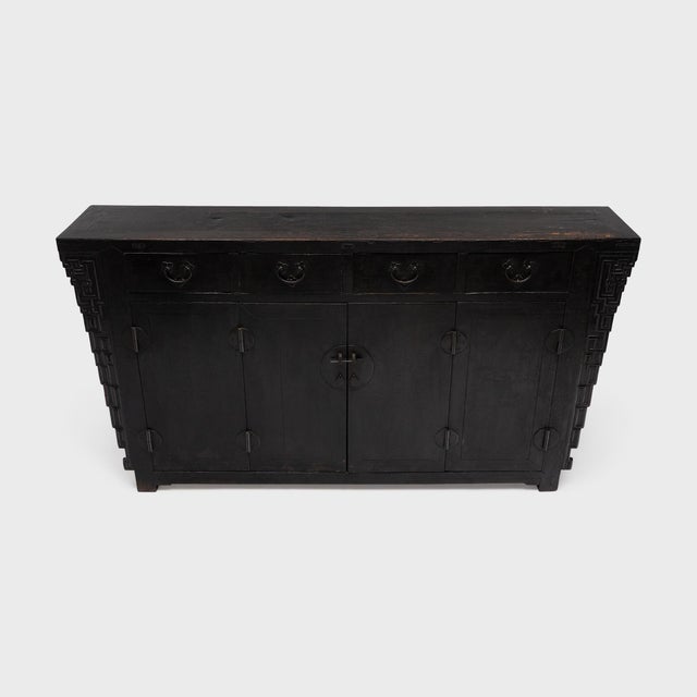 Chinese Four Drawer Scrollwork Coffer, C. 1850 For Sale - Image 4 of 7
