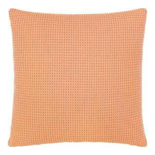 Scalamandre 22" x 22" Bird'S Eye Outdoor Pillow in Mango For Sale