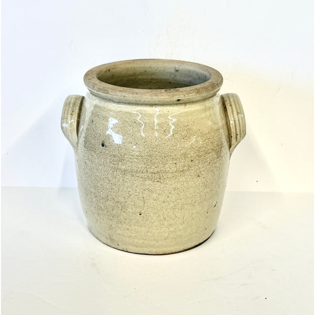 French Country French Stoneware Confit Pot For Sale - Image 3 of 11